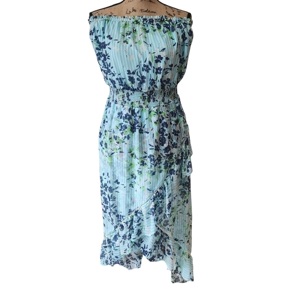 NWT Ramy Brook Manon Silk Sleeveless High-Low Silk Ruffle Dress - Large - Picture 7 of 12